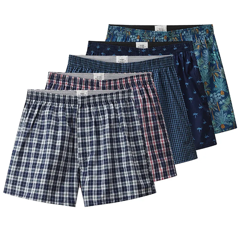 Boxers Homme en Coton Tissé à Carreaux 3-Pack – Confort Respirant