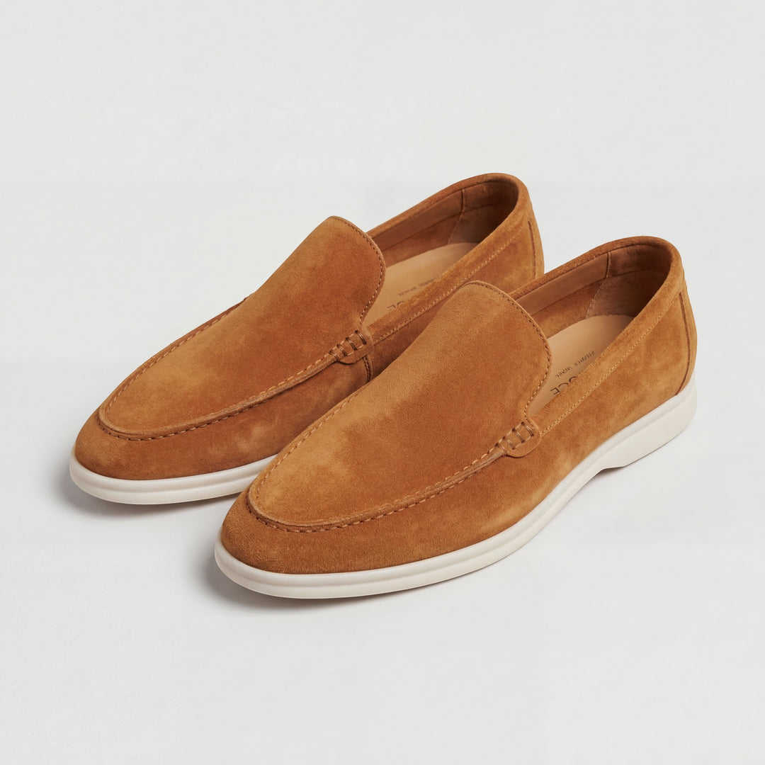 Mocassins Homme en Cuir Suédé à Enfiler – Finition Mate Légère