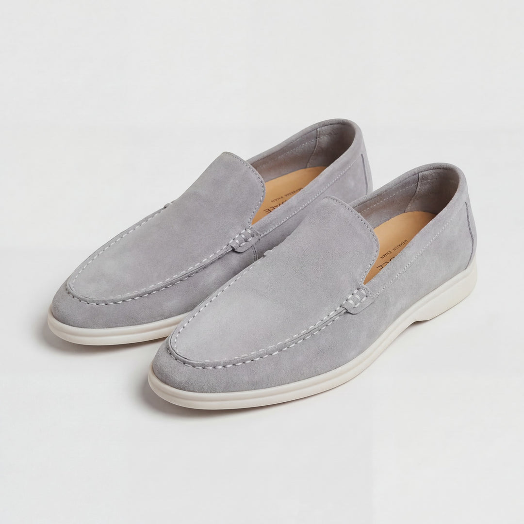 Mocassins Homme en Cuir Suédé à Enfiler – Finition Mate Légère