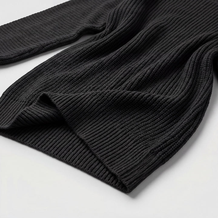 Women's Textured Knit Sweater Dress – Off-the-Shoulder Mini Dress