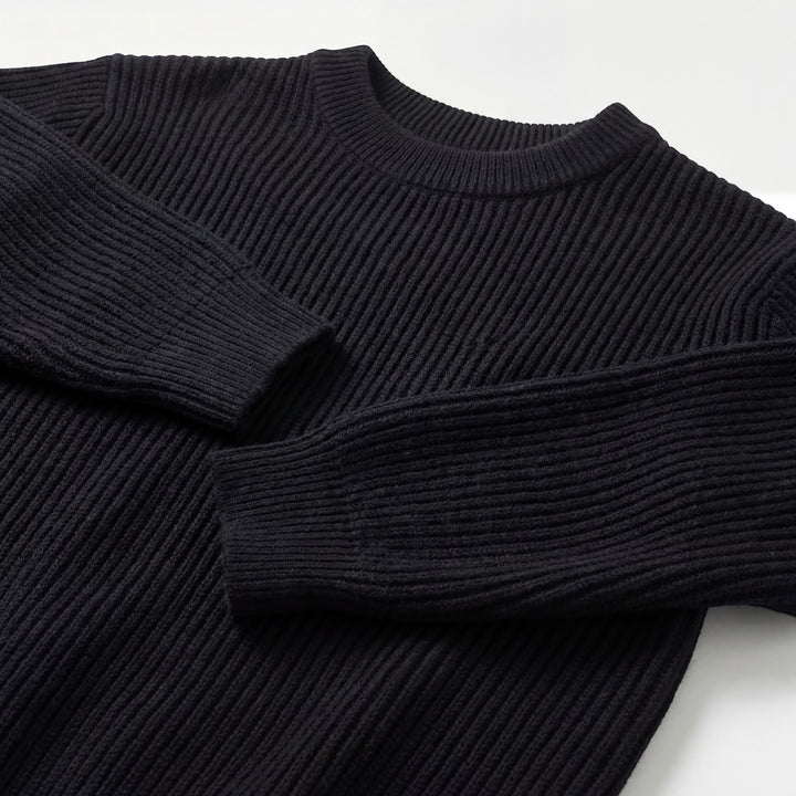 Pull Homme en Maille Épaisse – Coupe Ample Col Rond