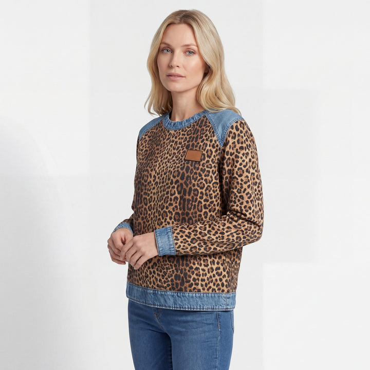 Sweatshirt Femme Col Rond – Coupe Regular Manches Longues | Mélange de Coton