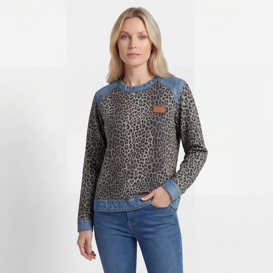 Sweatshirt Femme Col Rond – Coupe Regular Manches Longues | Mélange de Coton