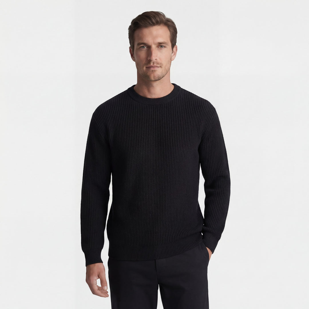 Pull Homme en Maille Épaisse – Coupe Ample Col Rond