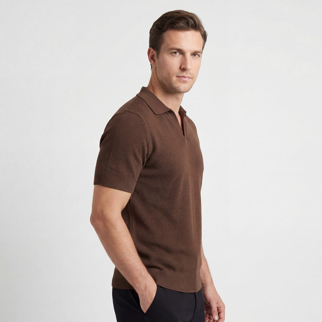 Herren-Polo aus Baumwollstrick – schmale Passform