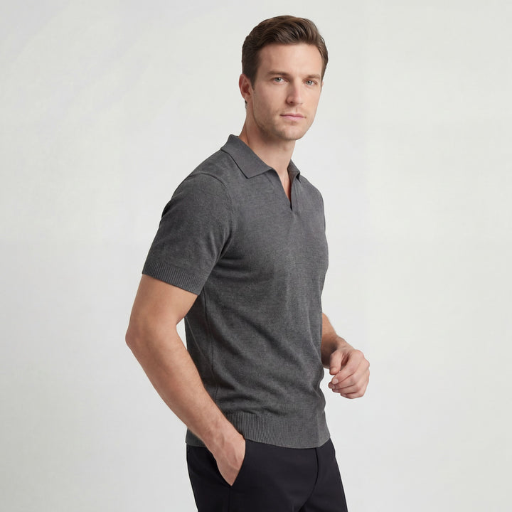 Herren-Polo aus Baumwollstrick – schmale Passform