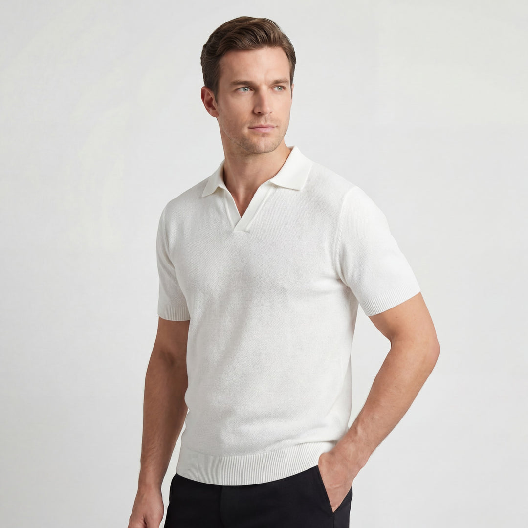 Herren-Polo aus Baumwollstrick – schmale Passform
