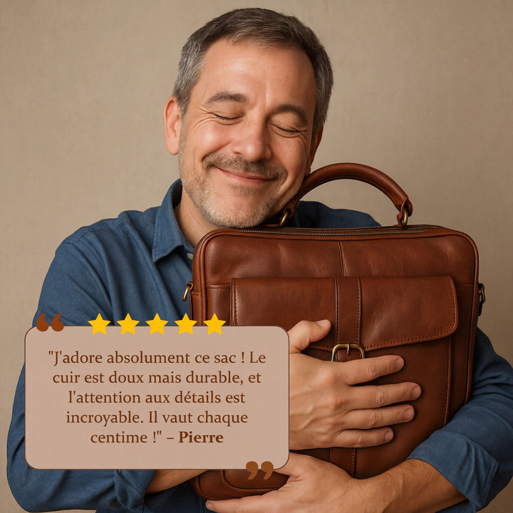 Riche | Herre-messengerbag i oksekind