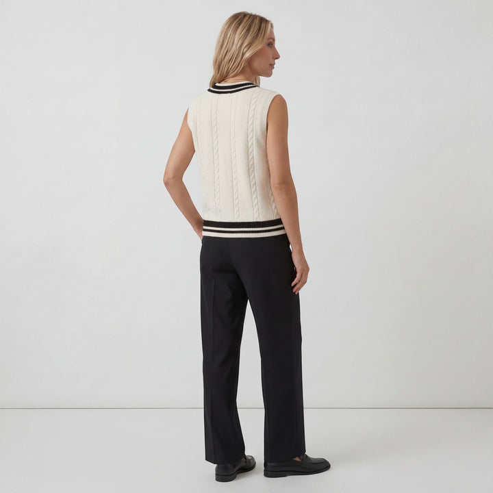 Gilet en maille de coton pour femme – Coupe régulière
