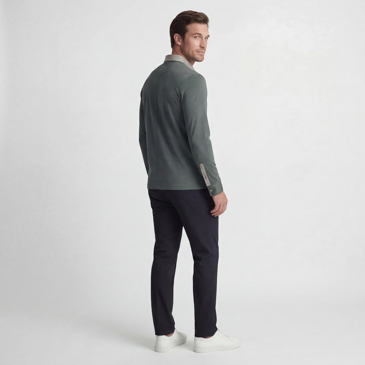 Polo Homme en Coton – Manches Longues Col Classique