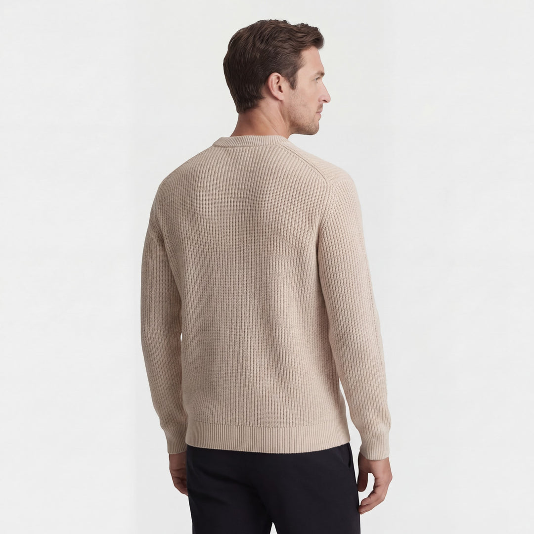 Pull Homme en Maille Épaisse – Coupe Ample Col Rond
