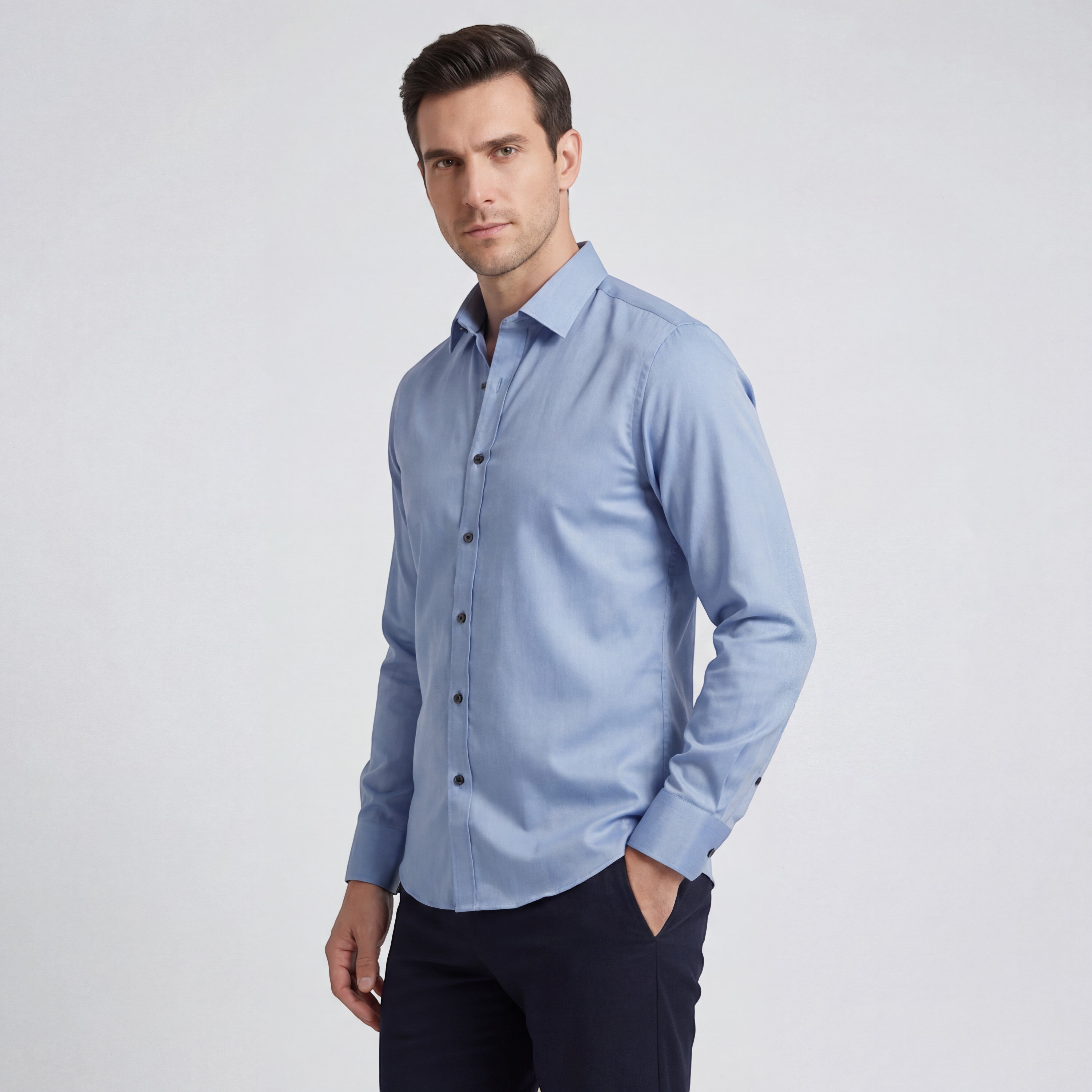 Riche | Skjorte til mænd Slim Fit Tætsiddende Krølfri