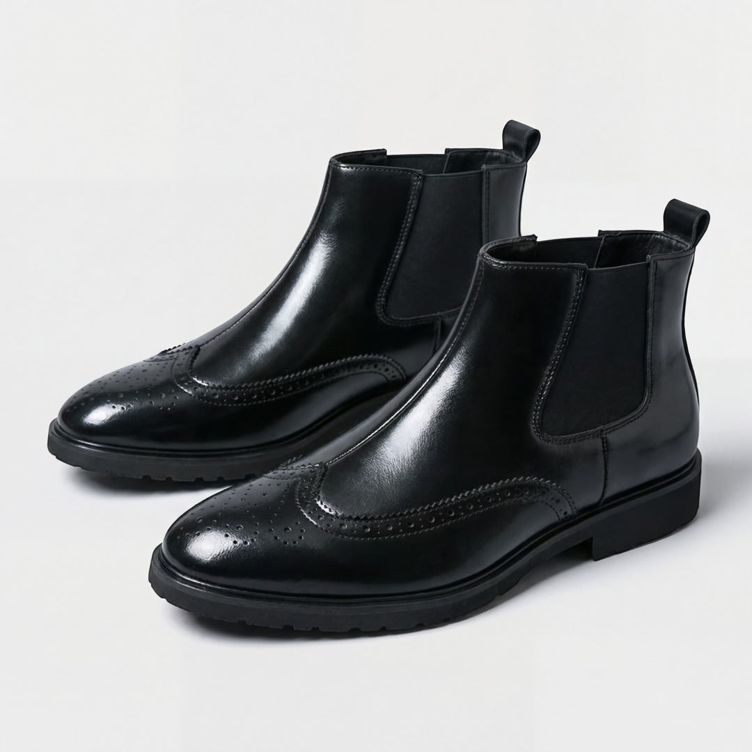 Chelsea-støvler til mænd i læder – Spids tå, lav hæl