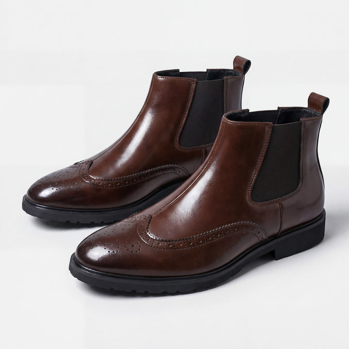 Chelsea-støvler til mænd i læder – Spids tå, lav hæl