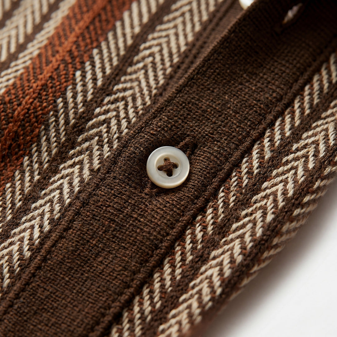 Polo homme en maille jacquard – Manches courtes coupe confortable