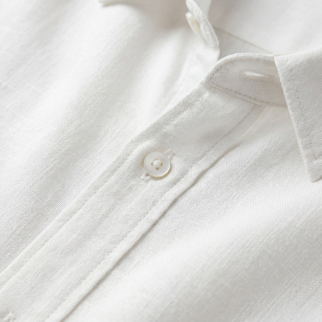 Chemise homme en lin manches longues – Coupe décontractée casual
