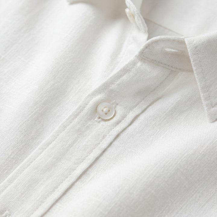Chemise homme en lin manches longues – Coupe décontractée casual
