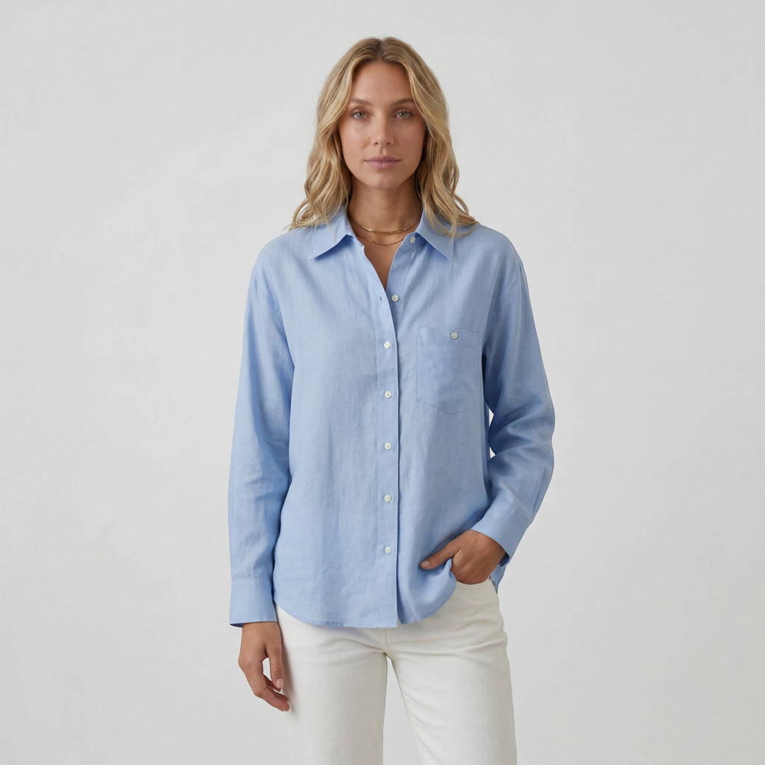 Women's button-down linen shirt – Light, relaxed fit