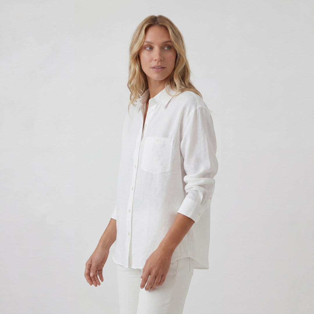 Women's button-down linen shirt – Light, relaxed fit