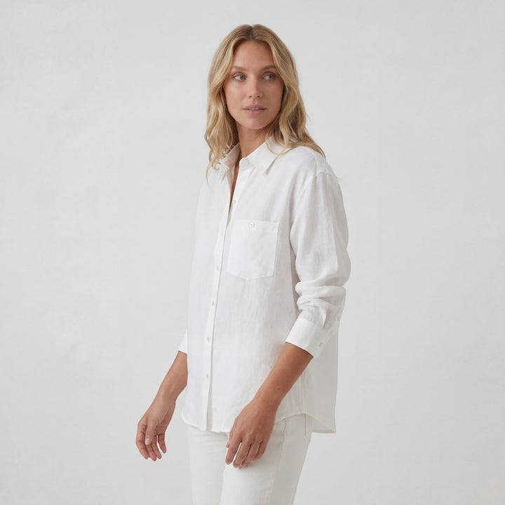 Women's button-down linen shirt – Light, relaxed fit