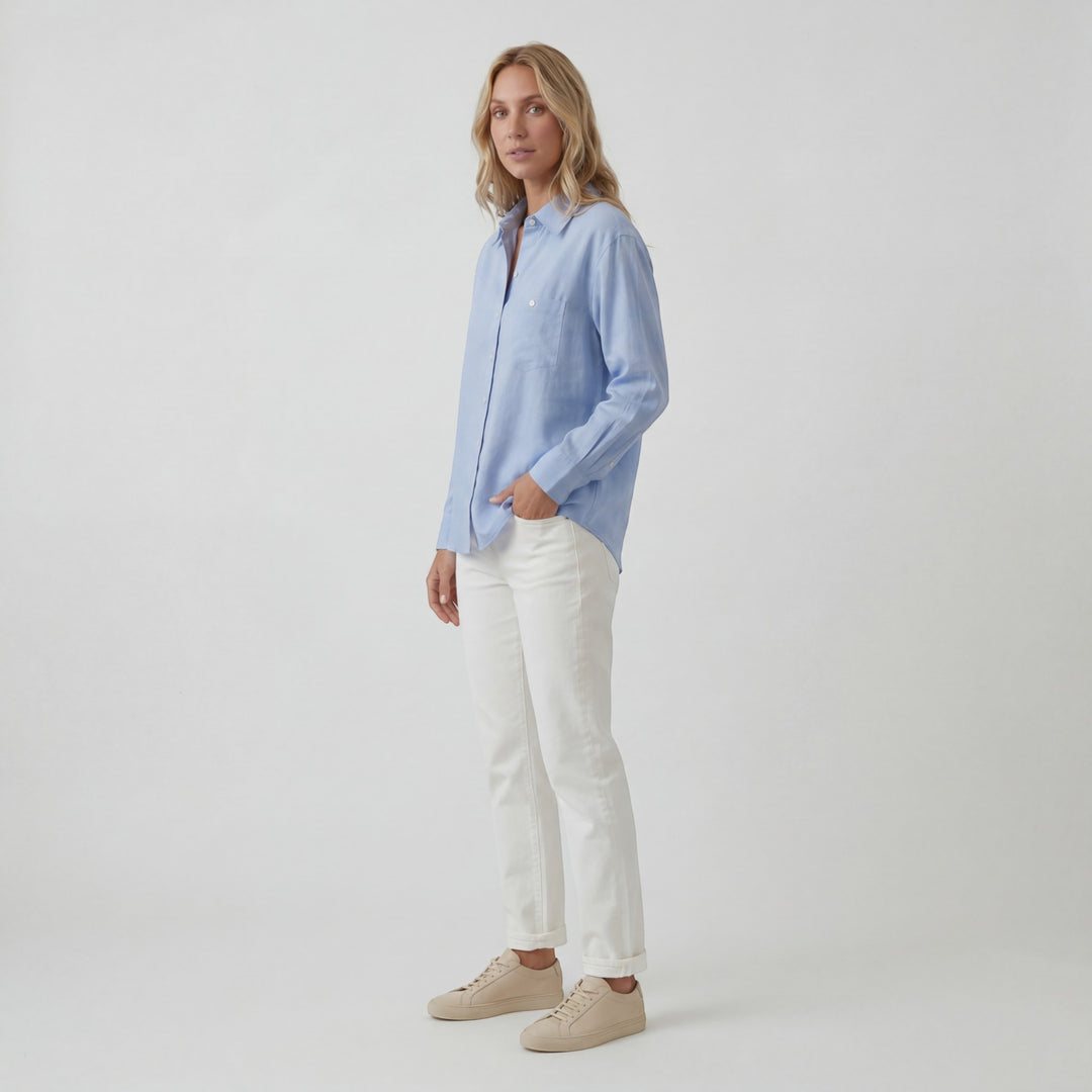 Women's button-down linen shirt – Light, relaxed fit