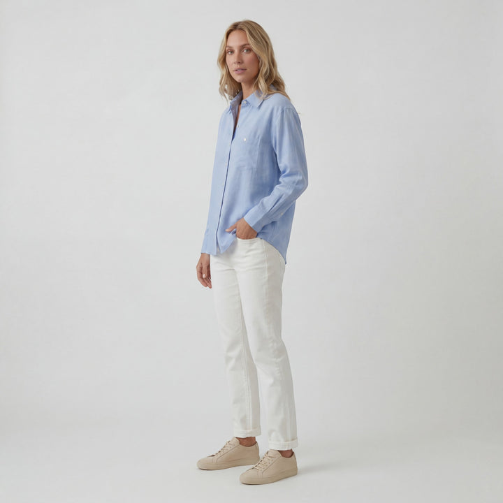 Women's button-down linen shirt – Light, relaxed fit