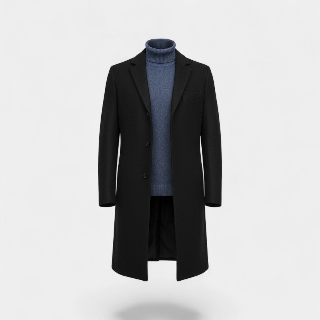 Riche | Men's mid-length wool trench coat