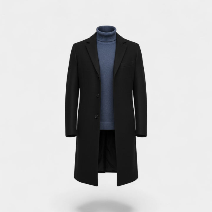 Riche | Men's mid-length wool trench coat