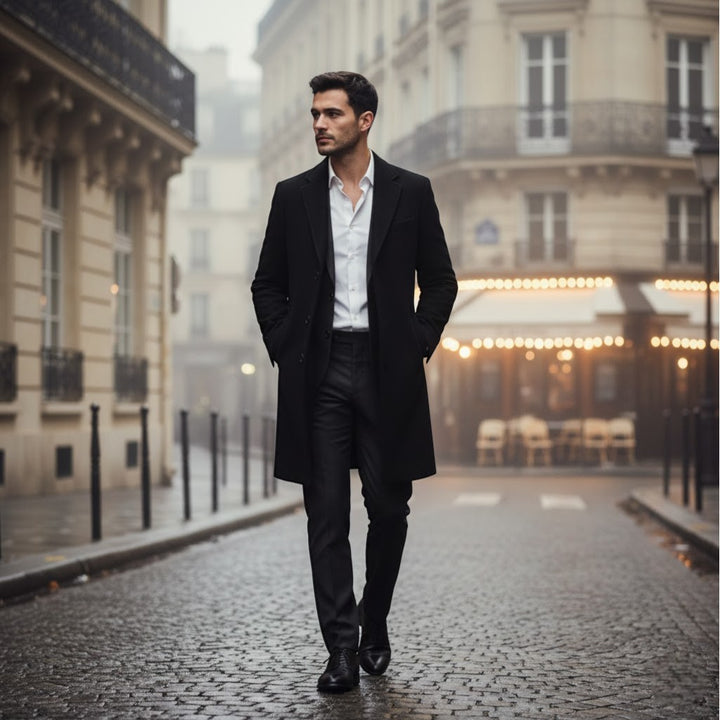 Riche | Manteau Homme en Laine – Trench Mi-Long Coupe Moderne