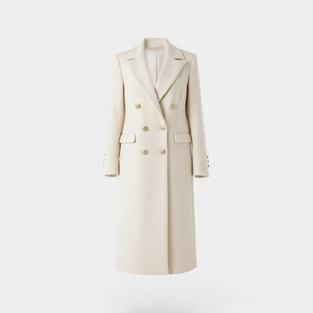 Riche | Women's Long Double-Breasted Tweed Coat