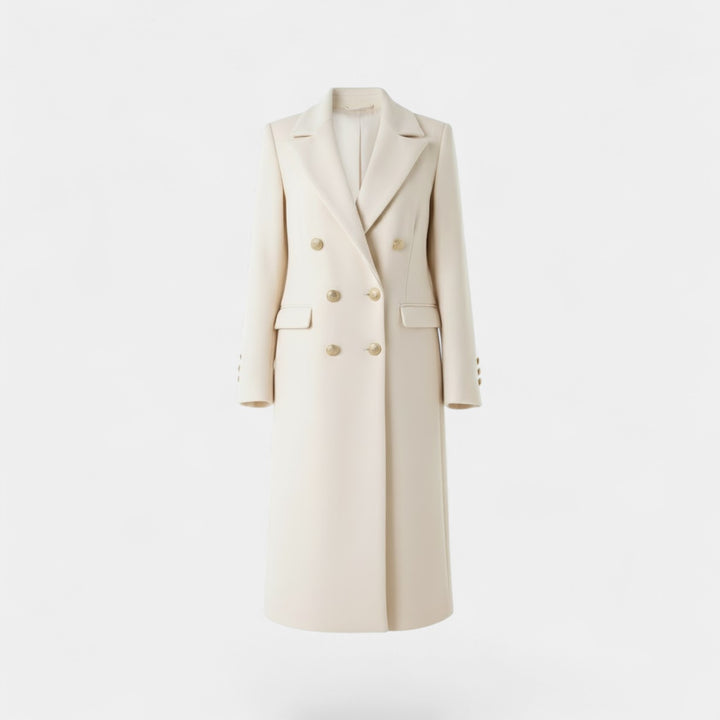 Riche | Women's Long Double-Breasted Tweed Coat