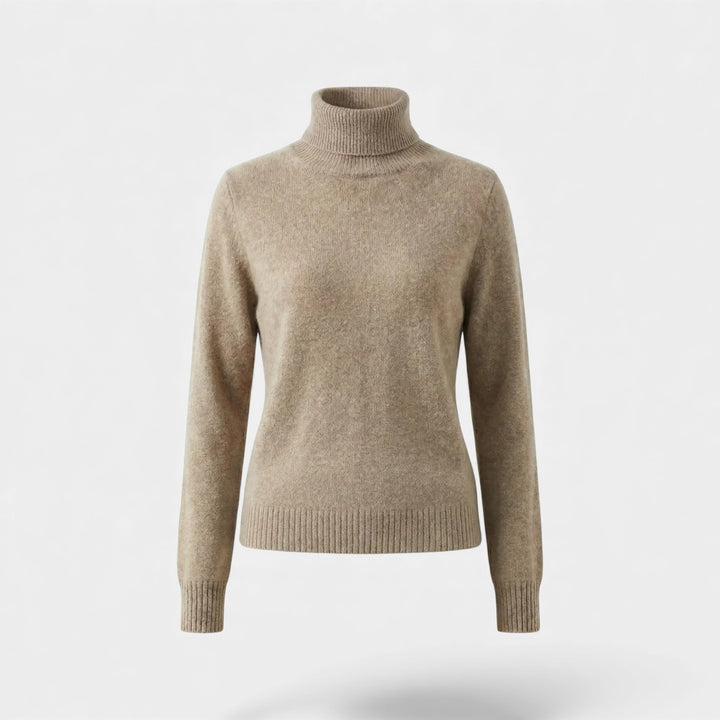 Riche | Pull col roulé femme en laine tricotée
