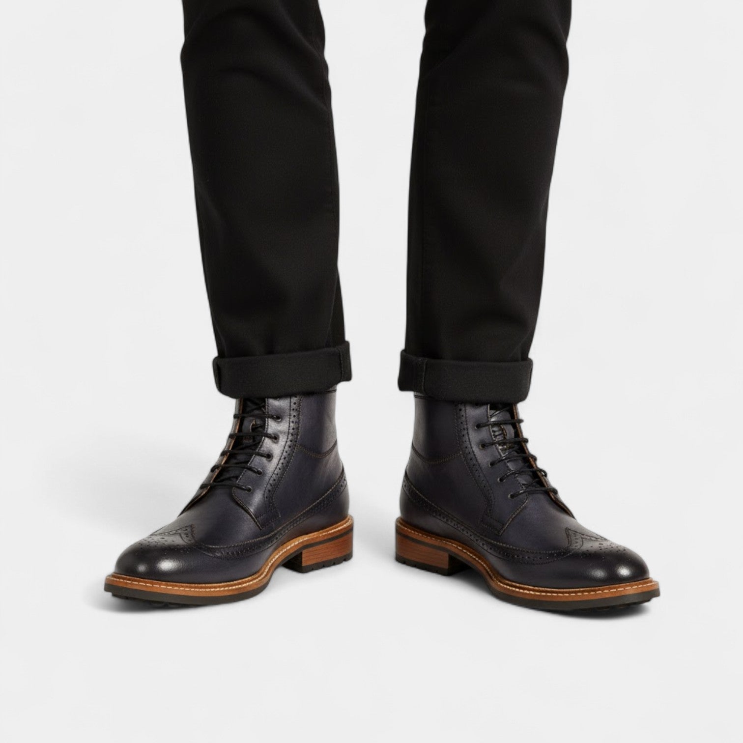 Riche | Bottes Chelsea montantes homme en cuir PU