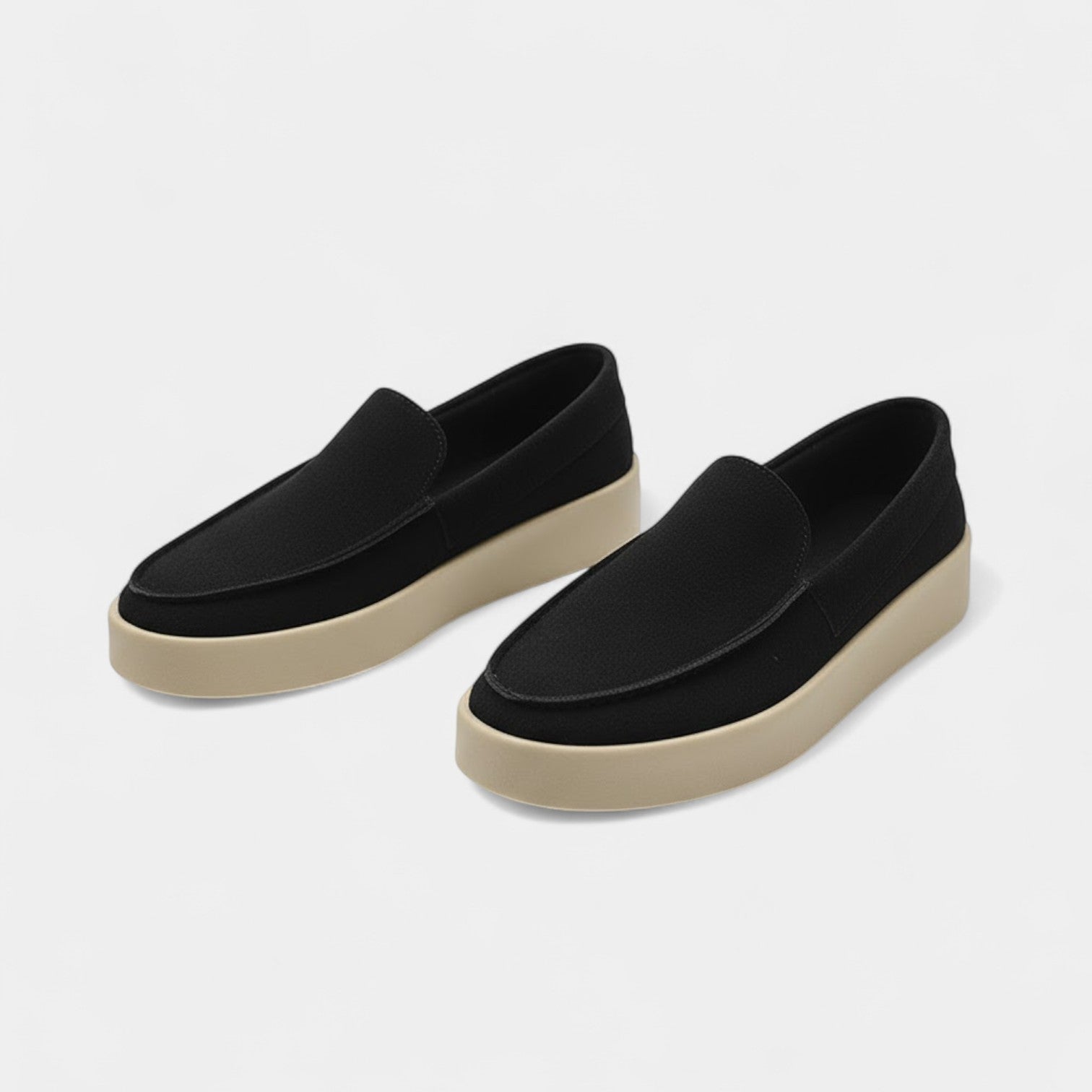 Riche | Mocassins Homme en Cuir Suédé – Slip-On à Talon Plat