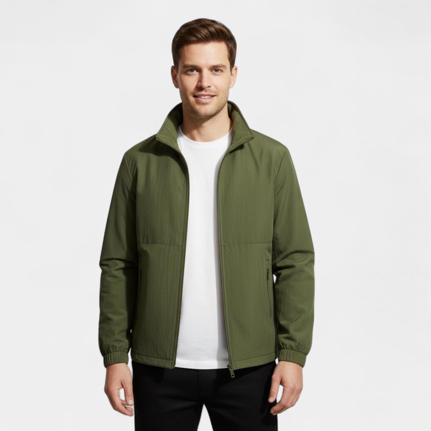 Riche | Manteau Homme – Col Montant Doublé Polaire Coupe Ample