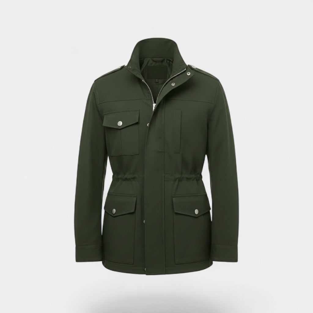 Riche | Manteau vintage homme en coton à col montant