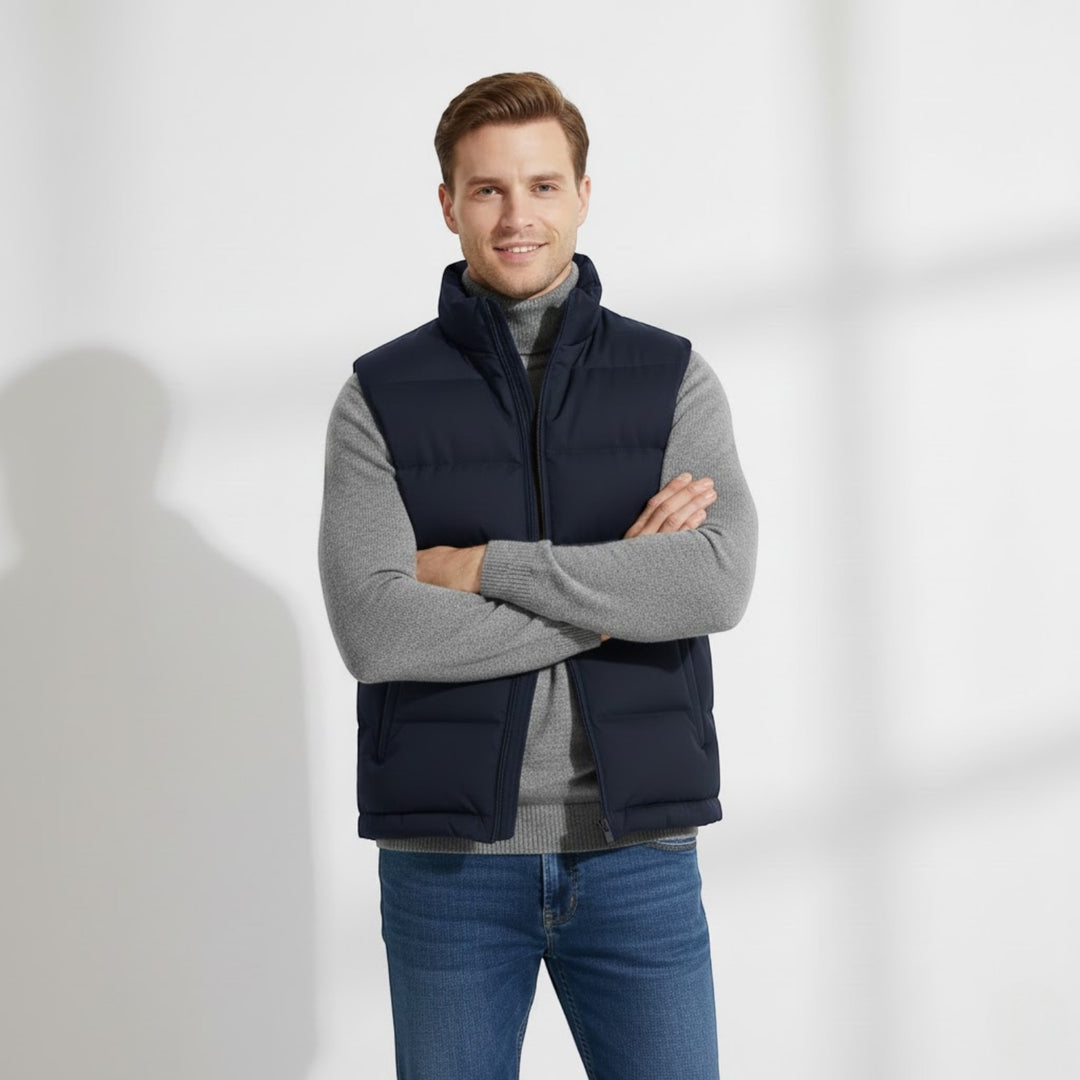 Riche | Men's Slim-Fit Quilted Sleeveless Vest