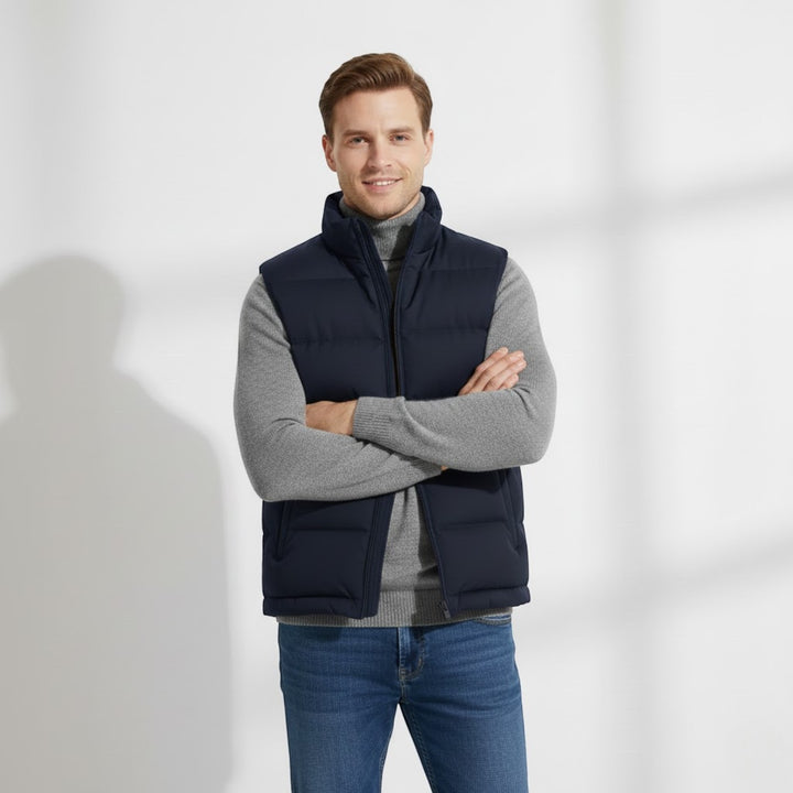Riche | Men's Slim-Fit Quilted Sleeveless Vest