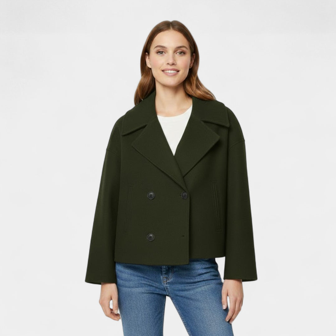 Riche | Women's short double-breasted wool jacket