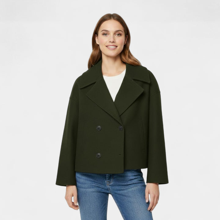 Riche | Women's short double-breasted wool jacket