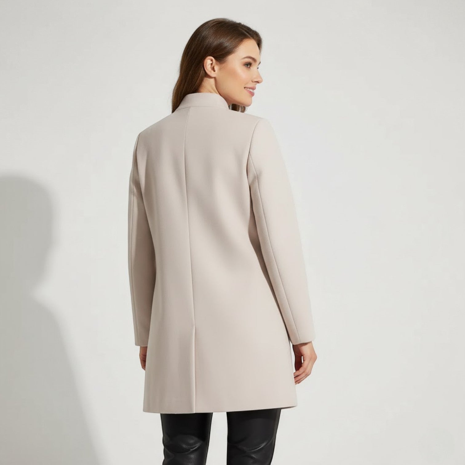 Riche | Manteau Femme Long en Tissu Mélangé
