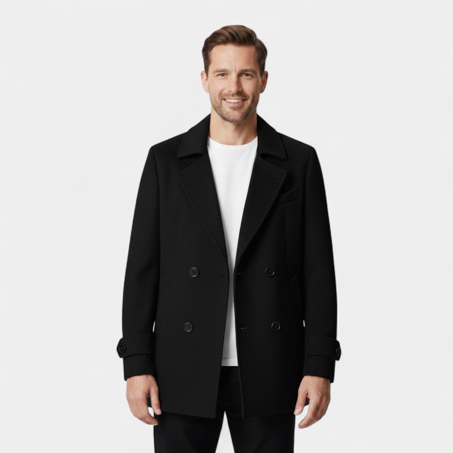 Riche | Manteau Homme en Laine – Mi-Long à Double Face