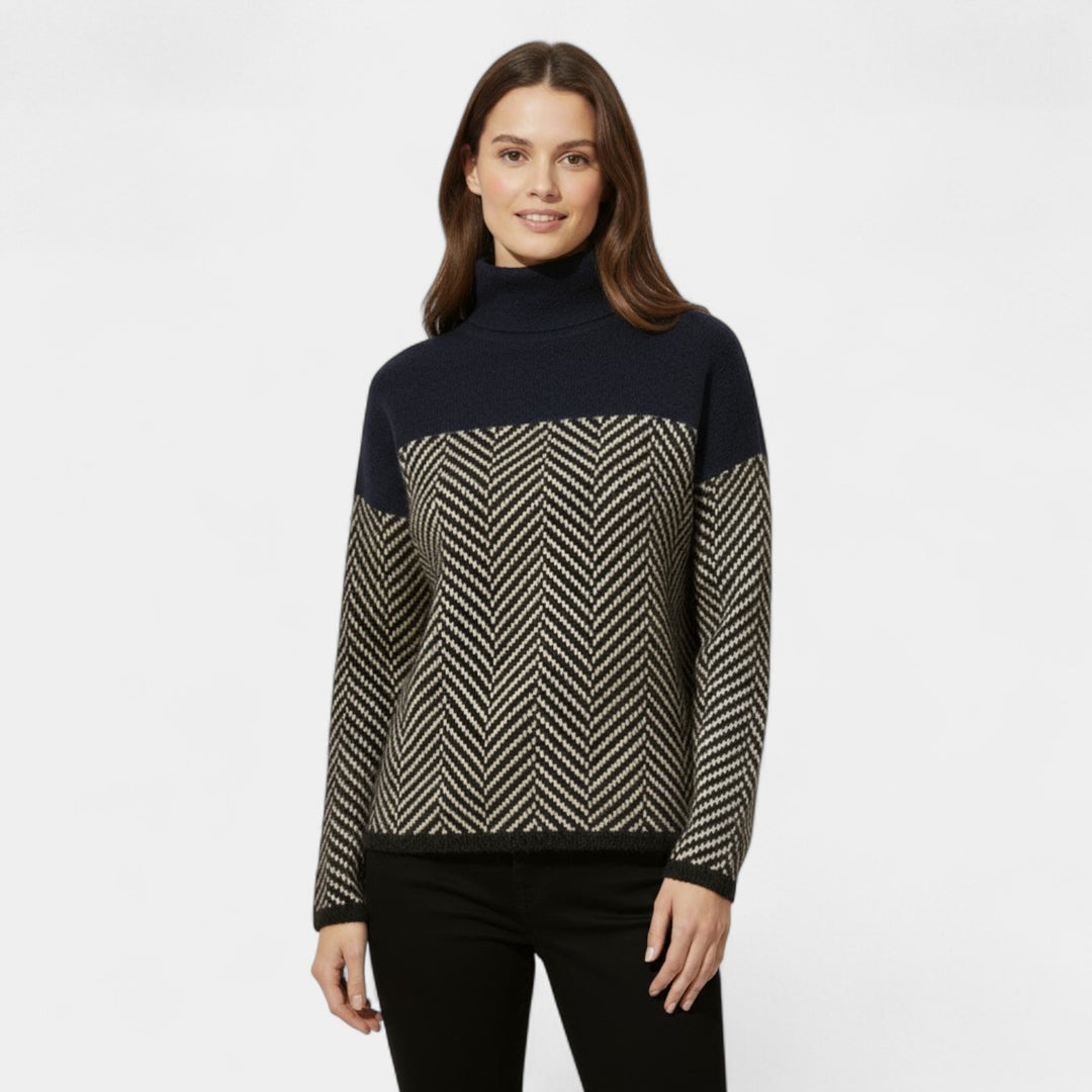 Riche | Rullekravesweater til kvinder i 100 % uld