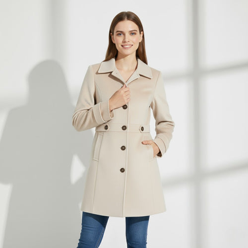 Riche | Manteau d’Hiver Élégant en Laine pour Femme