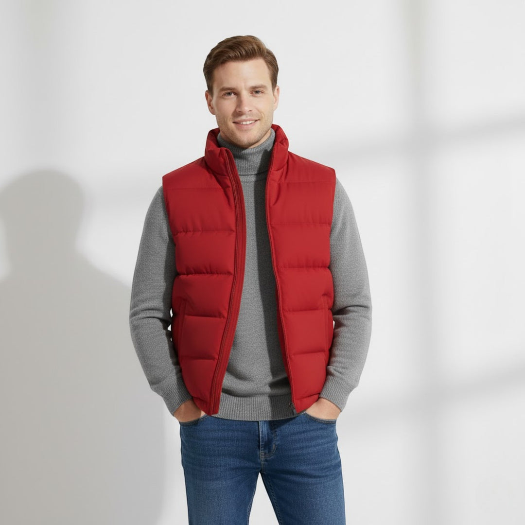 Riche | Men's Slim-Fit Quilted Sleeveless Vest