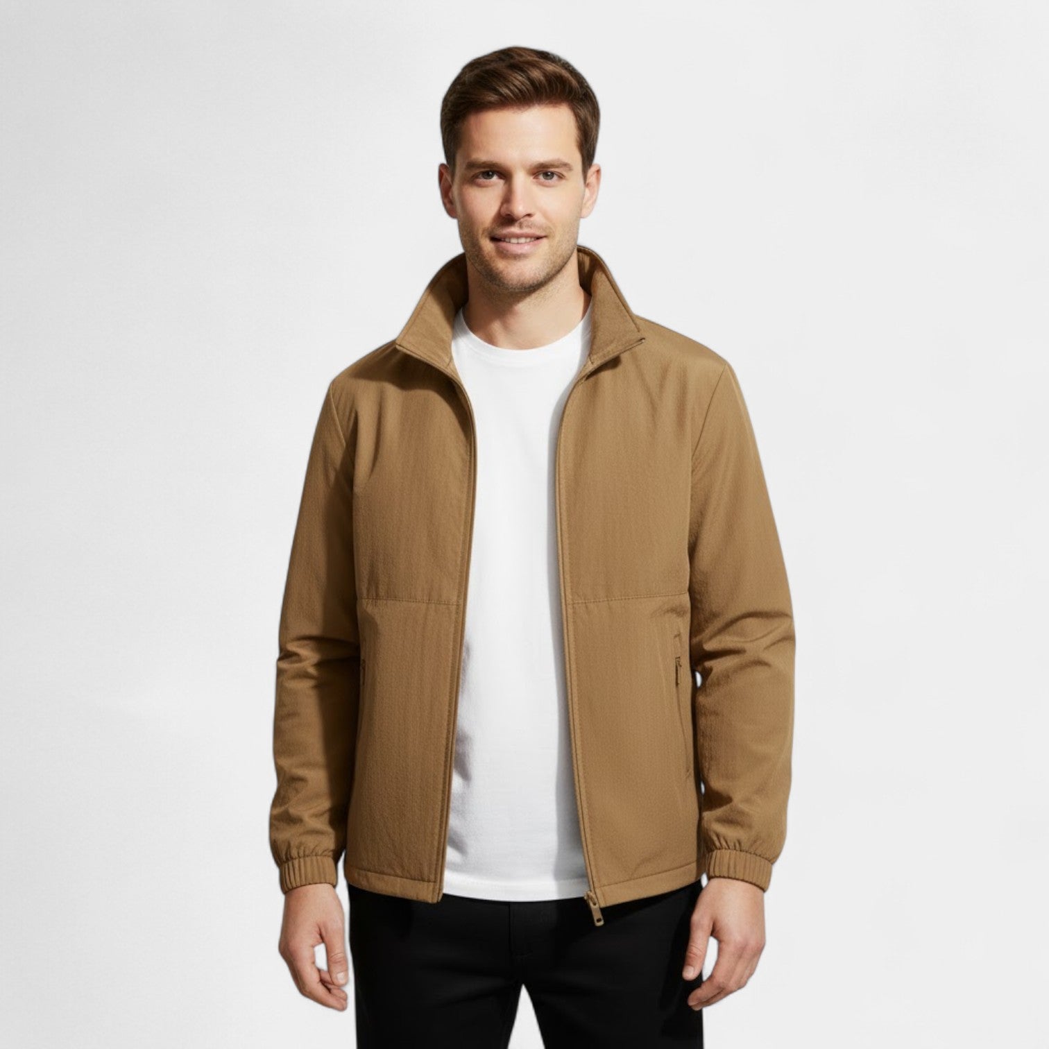 Riche | Manteau Homme – Col Montant Doublé Polaire Coupe Ample