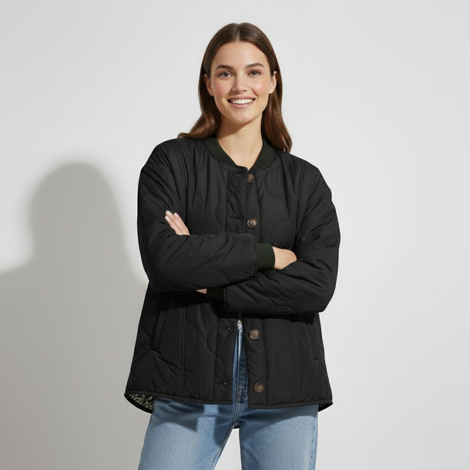 Riche | Manteau femme ample en tissu matelassé technique