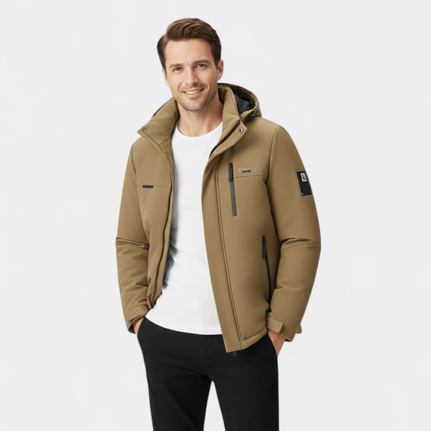 Riche | Veste Homme en Coton – Courte à Capuche au Design Tendance