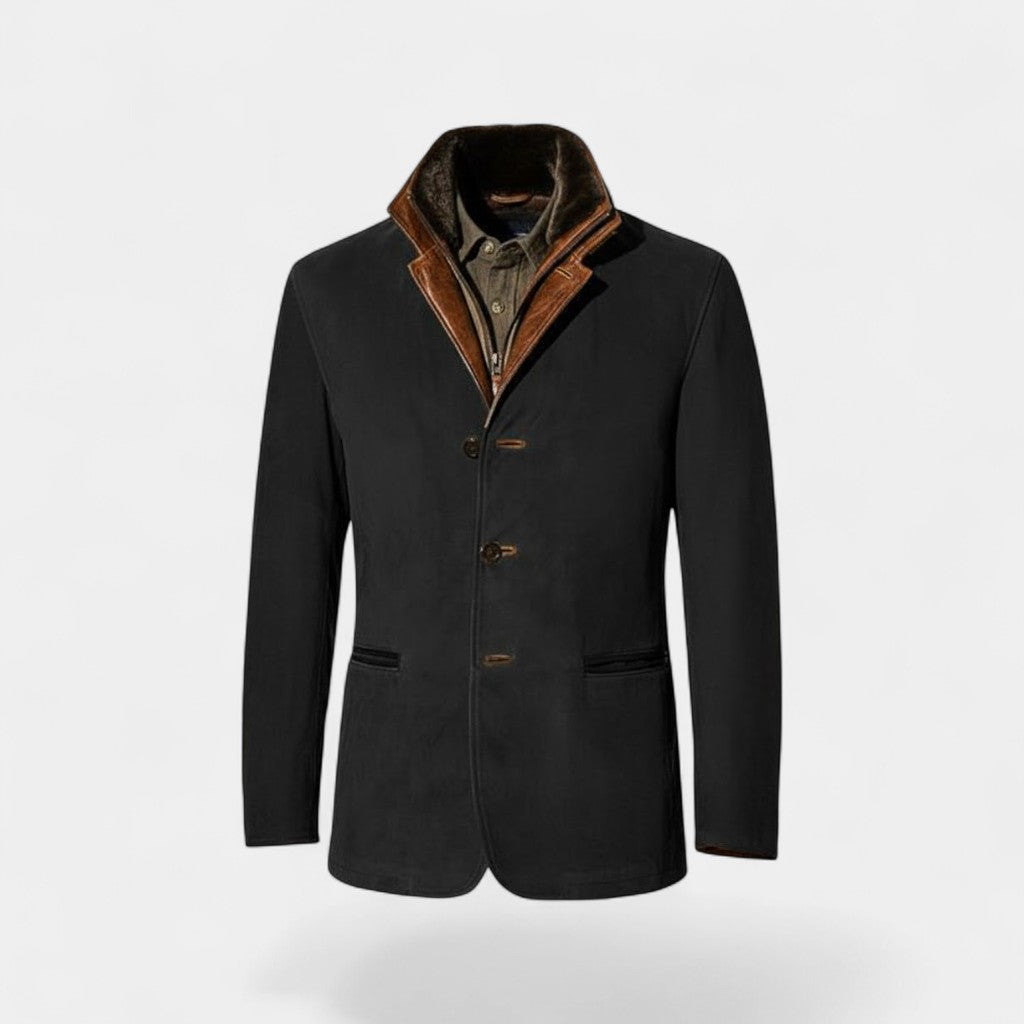 Riche | Veste vintage homme en suède