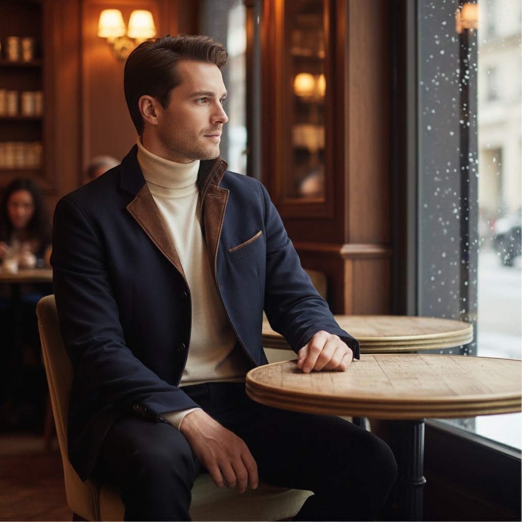 Riche | Veste vintage homme en suède